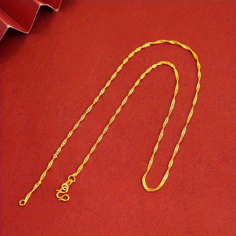 Women's Plated Water Wave Necklace — Elegant Accessory